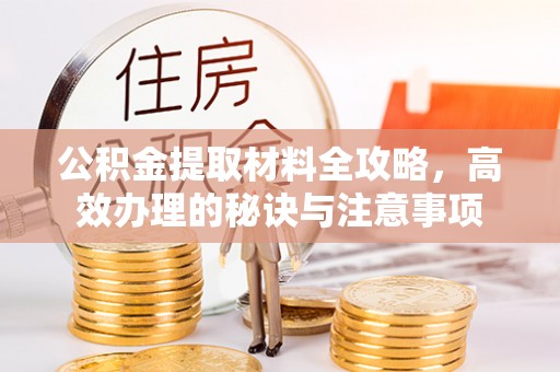 卫滨公积金提取材料全攻略，高效办理的秘诀与注意事项