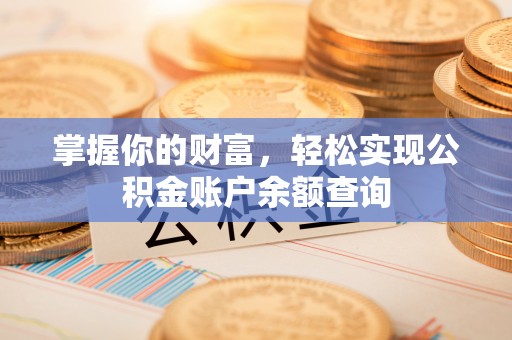 卫滨掌握你的财富，轻松实现公积金账户余额查询