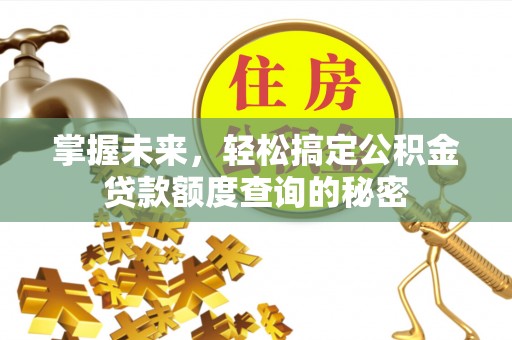 卫滨掌握未来，轻松搞定公积金贷款额度查询的秘密