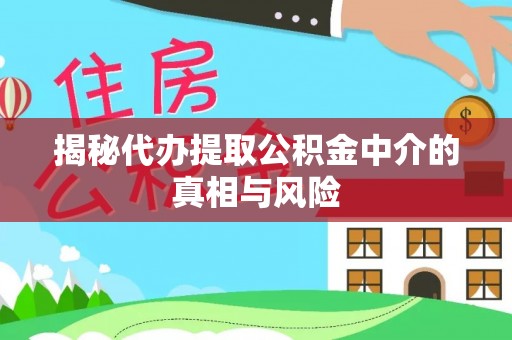 卫滨揭秘代办提取公积金中介的真相与风险