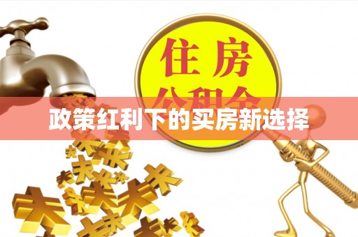 卫滨政策红利下的买房新选择