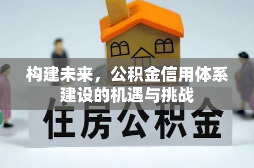 卫滨构建未来，公积金信用体系建设的机遇与挑战