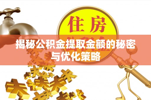 卫滨揭秘公积金提取金额的秘密与优化策略