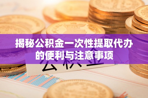卫滨揭秘公积金一次性提取代办的便利与注意事项