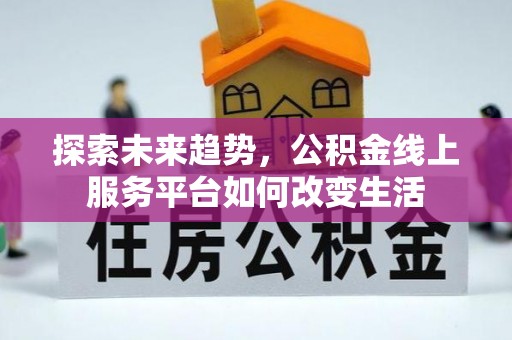 卫滨探索未来趋势，公积金线上服务平台如何改变生活
