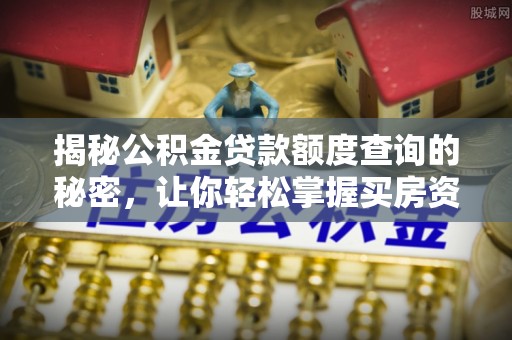 卫滨揭秘公积金贷款额度查询的秘密，让你轻松掌握买房资金规划