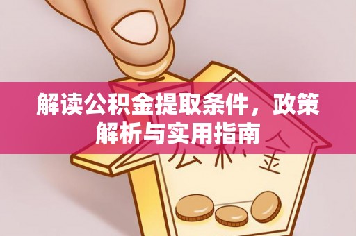 卫滨解读公积金提取条件，政策解析与实用指南