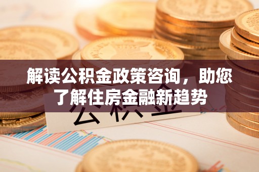 卫滨解读公积金政策咨询，助您了解住房金融新趋势