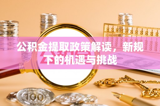 卫滨公积金提取政策解读，新规下的机遇与挑战