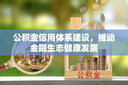 卫滨公积金信用体系建设，推动金融生态健康发展