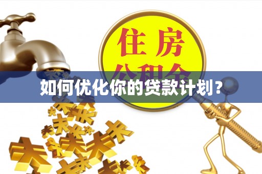 卫滨如何优化你的贷款计划？