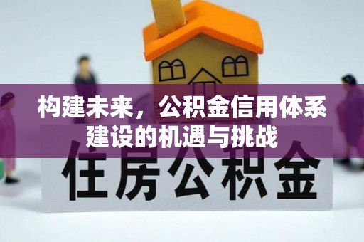 卫滨构建未来，公积金信用体系建设的机遇与挑战