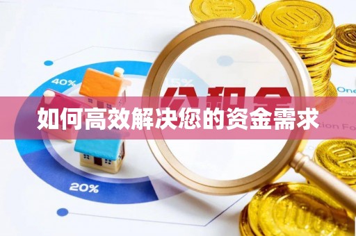 卫滨如何高效解决您的资金需求